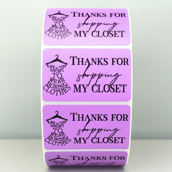 Thanks for Shopping My Closet Stickers – Cute Labels for Clothing Orders - Picture 9 of 11